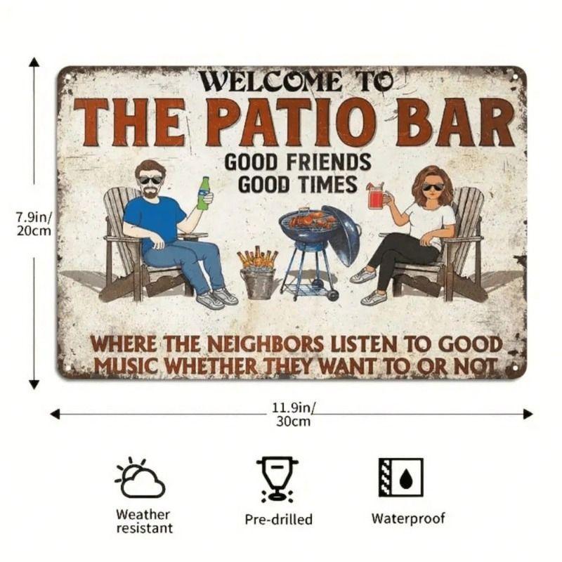Vintage Metal Tin Sign Garage Pub Man Cave Wall Decor 8x12 inch