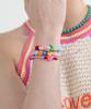 Bonbeau Happy Pop Initial Smile Knot Bracelet Smile Charm Initial Bead Double-Strand Knot Bracelet