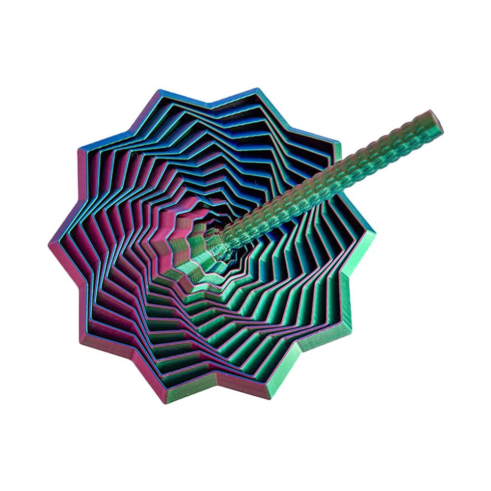 

3D Printing Expanded Sensory Fidget Star Model Visual Illusion Hexagon Whirling Spiral Ornaments Stress Relief Christmas Gift 12