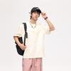 Men's Solid-Color Round-Neck Short-Sleeve T-Shirt Casual Loose-Fit Top Base Layer