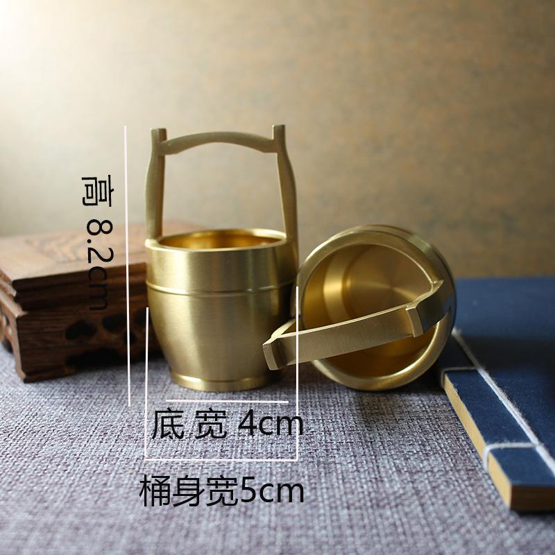 

Латунное ведро, золото, рис, мелкая медная посуда, медное ремесленное украшение, ведро из чистой меди будет продавать металлический подарок.