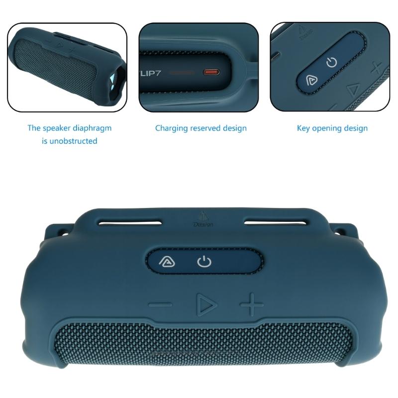 Speaker Guard Case With Detachable Carrying Strap Enhances Drop Resistance Precise Openings for Flip 7