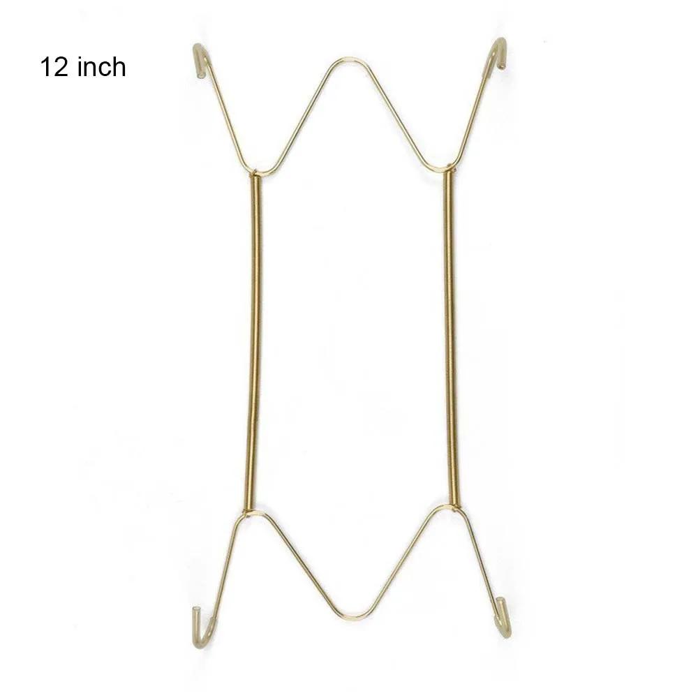 Wall Display Plates Dish Hangers Holder New Design W Type Dish Spring Holder Invisible Hook Home Decor 6/7/8/10/12/14/16 Inch