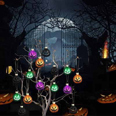 Spooky Halloween Party Supplies Set of 24 Assorted Hanging Ornaments for Festive Home Decor Tree Decoration