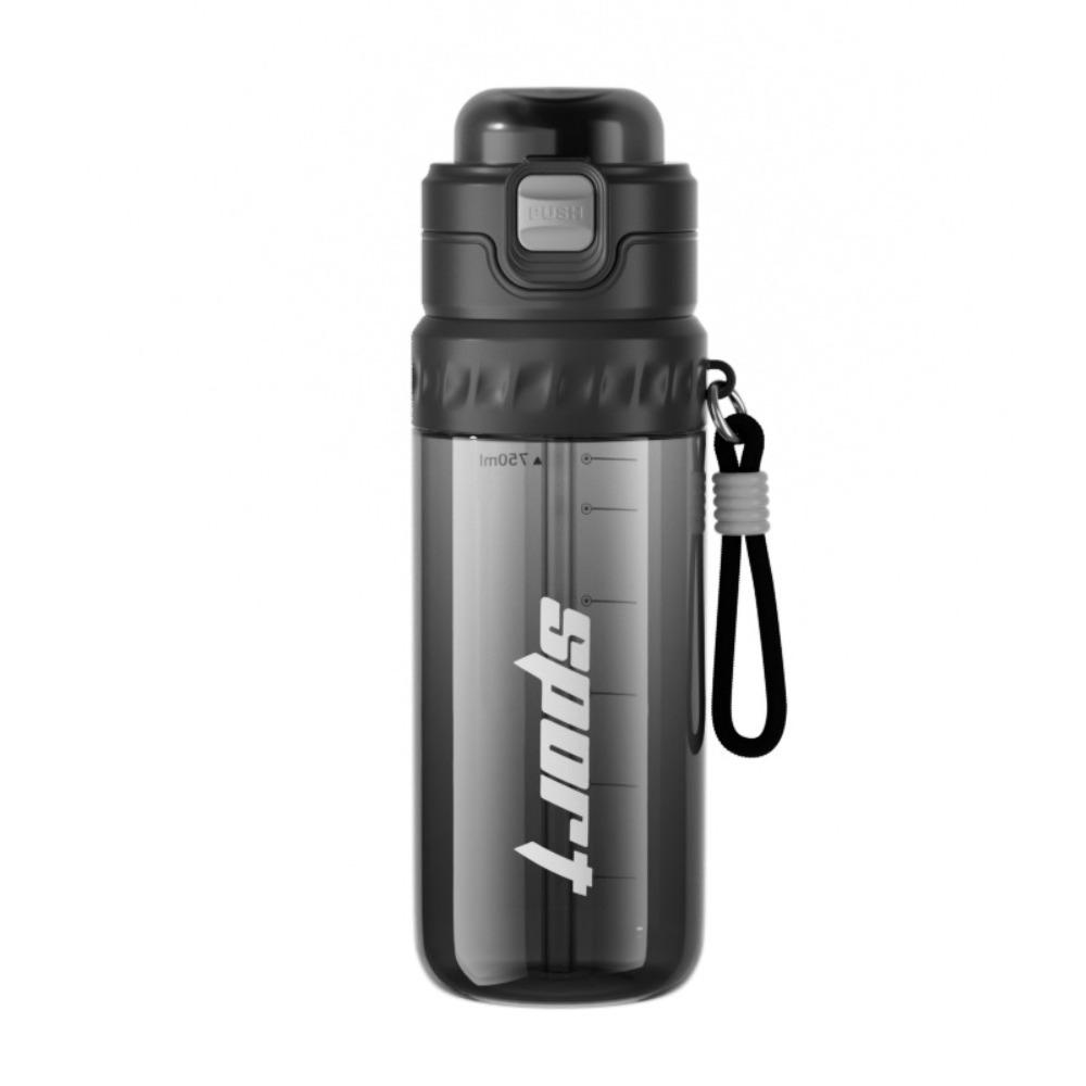 Leakproof Spray Water Bottle Portable Dual Drinking Straw Cup Large Capacity Cup  Camping чёрный