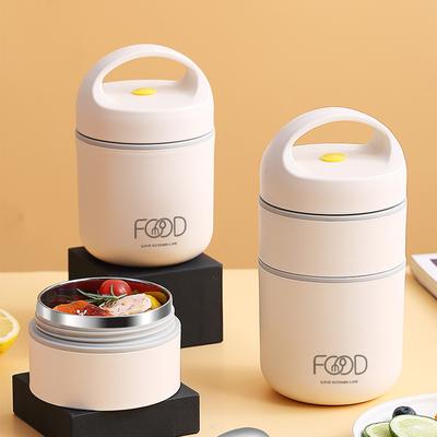 Yalıtımlı Öğle Yemeği Kovası Küçük Çorba Kabı Paslanmaz Çelik Sızdırmaz Kahvaltı Öğle Yemeği Akşam Yemeği Kutusu Gıda Saklama Kabı Bento