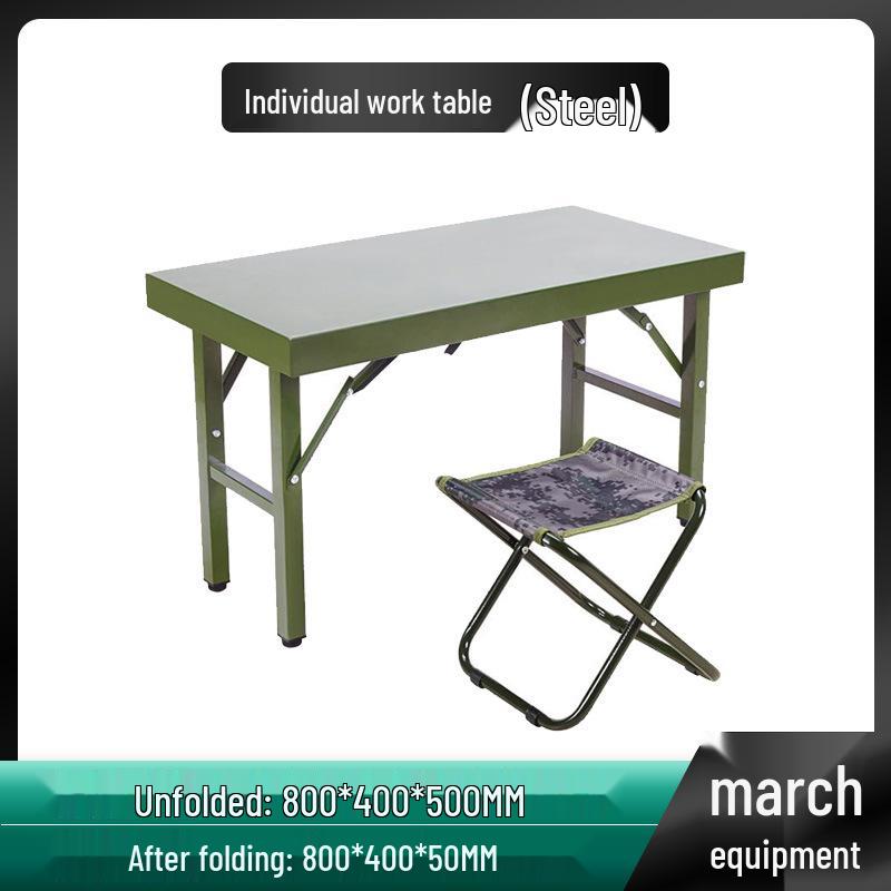 Portable Outdoor Folding Camping Table and Chair Set - Lightweight Steel & Plastic