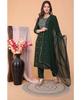Dámské značkové kalhoty Kurta Pant Dupatta Set Indian Bollywood Top Tunika Kurti Salwar Suit Dress