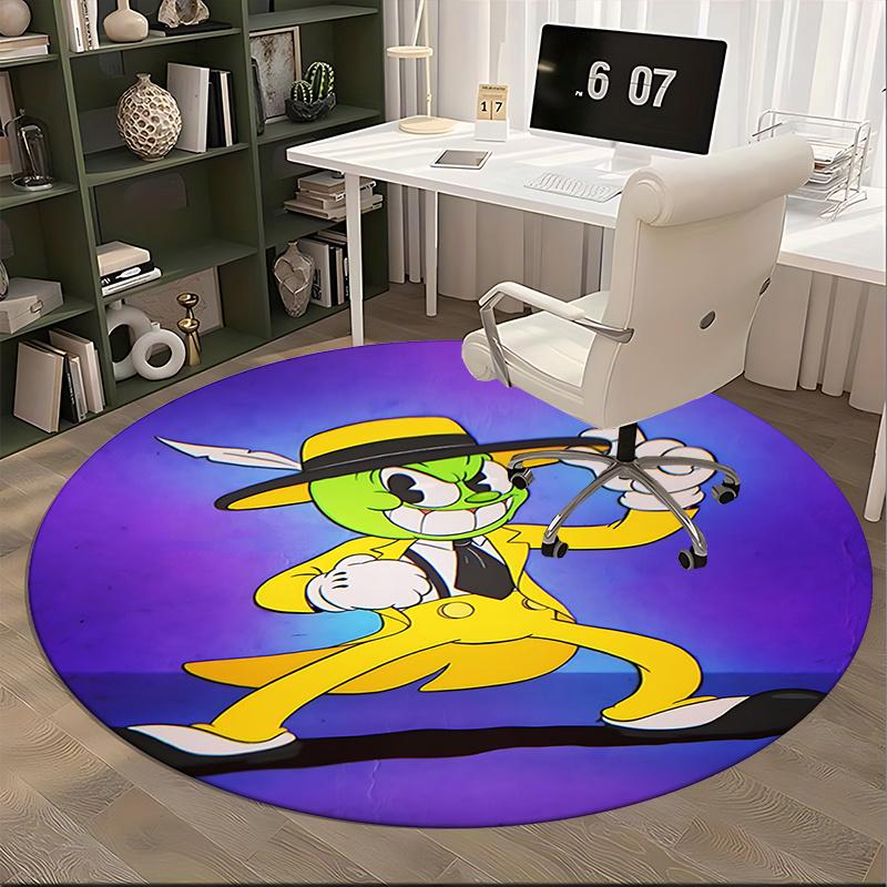 Looney Tunes Chair Mat Round Carpet for Home Decor, Office Use, Gift Idea Suitable for Bedroom, Living Room, s0135b