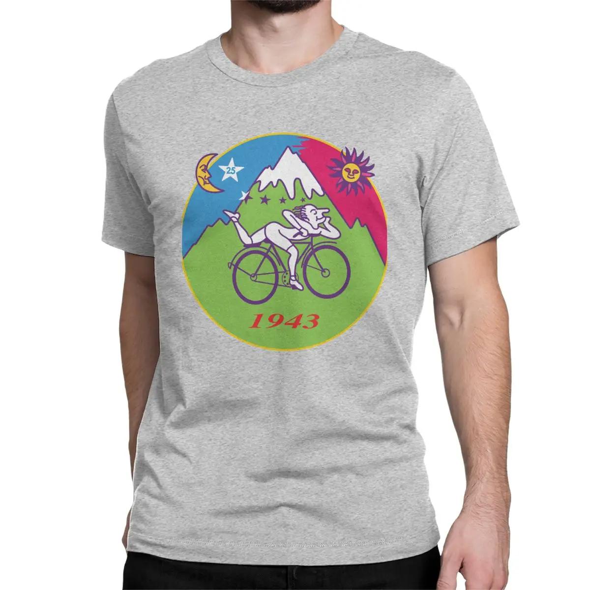 

Albert Hofmann Bicycle Day LSD 1943 Men T Shirt Bike Novelty Tee Shirt Short Sleeve Crew Neck T-Shirt Cotton Summer Tops 3XL