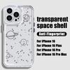 Aircraft Route Print Soft Silicone Case For iPhone 16 Pro Max 15 Pro 14 Plus 13 12 11 XS Astronaut Planet Shockproof Clear Phone Cover