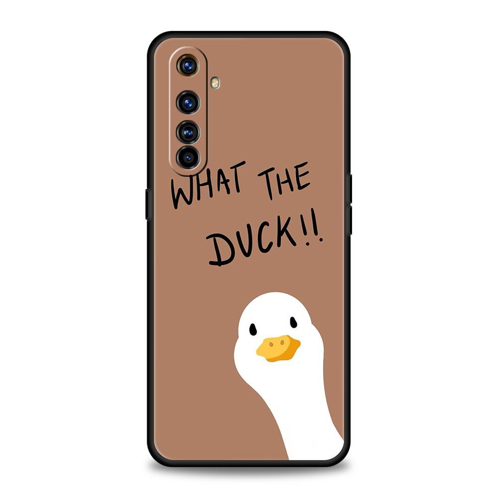 Funny Duck Phone Case For Realme 13 12 10 9 8 7 GT3 GT5 GT2 Pro Plus 5G C21 C25 C35 GT Neo 2 3 3T 5 Cover