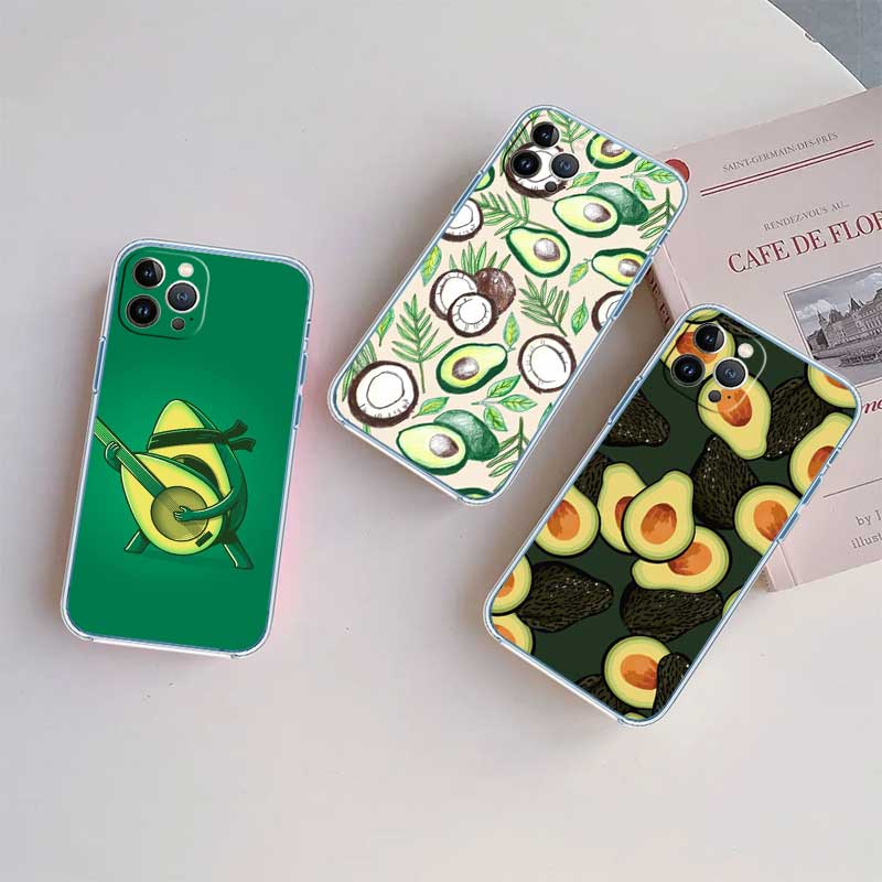 UP9 Avocado Fruits Transparent Phone Case for Samsung Galaxy A04 A04S A14 A23 A34 A54 M23 M33 M52 M53