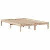 Solid Wood Bed with Shelf Without Mattress 135 x 190 cm Pine Wood
