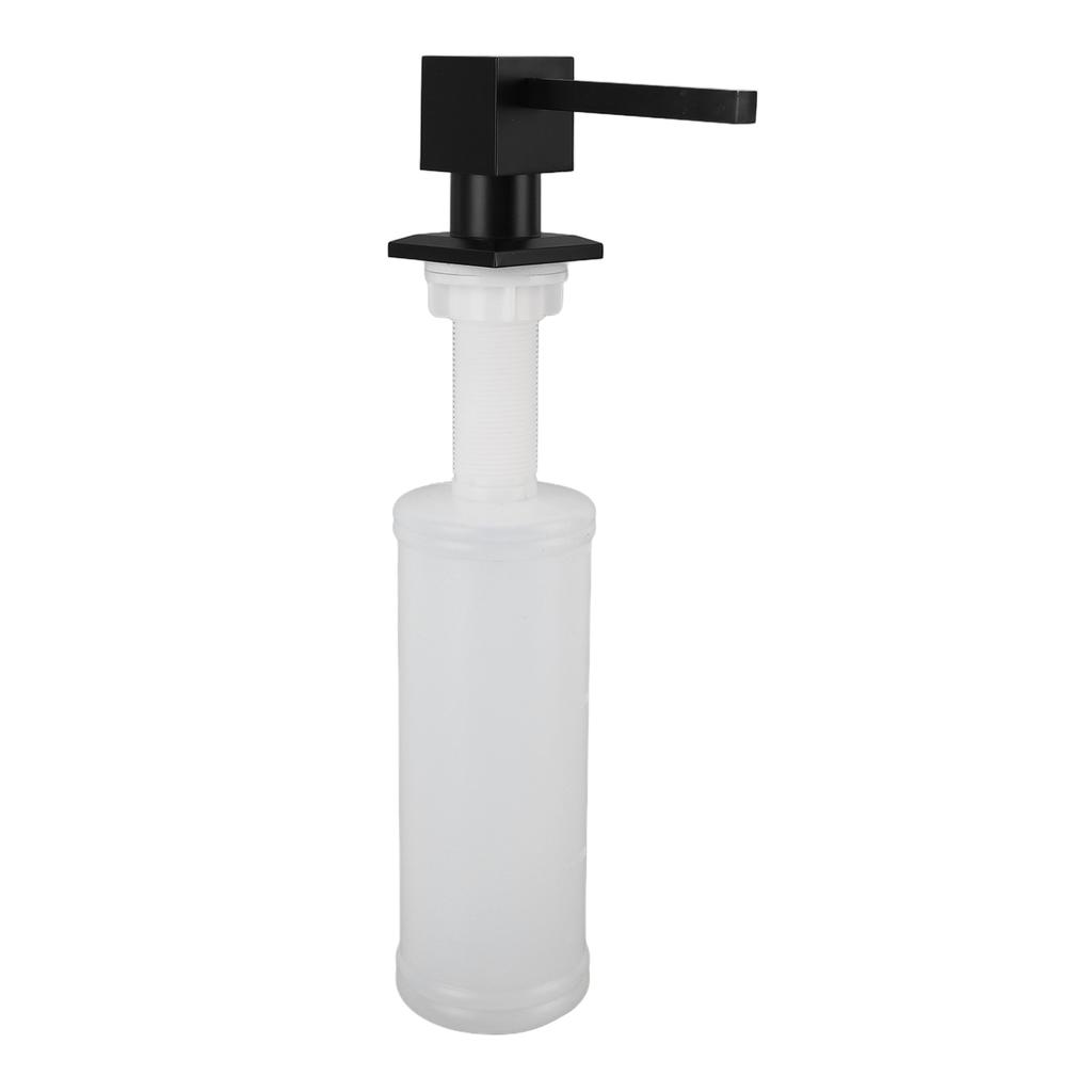 Sink Soap Dispenser Metal Square Pump Countertop Soap Dispenser with 350ml Refillable Bottle for