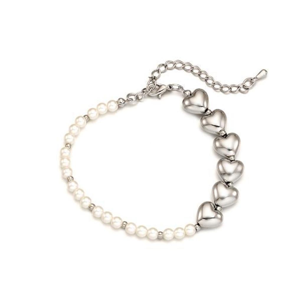 

[MORE! HEART] More & More Silver Heart Bracelet OTBI23502PWI Basic (photo color)