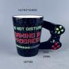 Creative Game Controller Ceramic Mug Color Letter Game Console Rocker Ceramic Water Cup Cartoon Coffee Cup