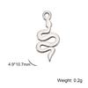 5pcs/lot Stainless Steel Snake Charms for Jewelry Making Gold DIY Pendant for Earring Necklace Bracelet