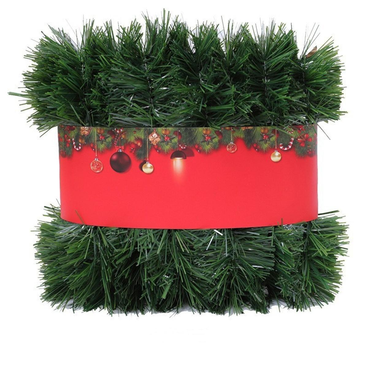 

65FT PVC Christmas Garland with Realistic Greenery for Indoor Outdoor Use