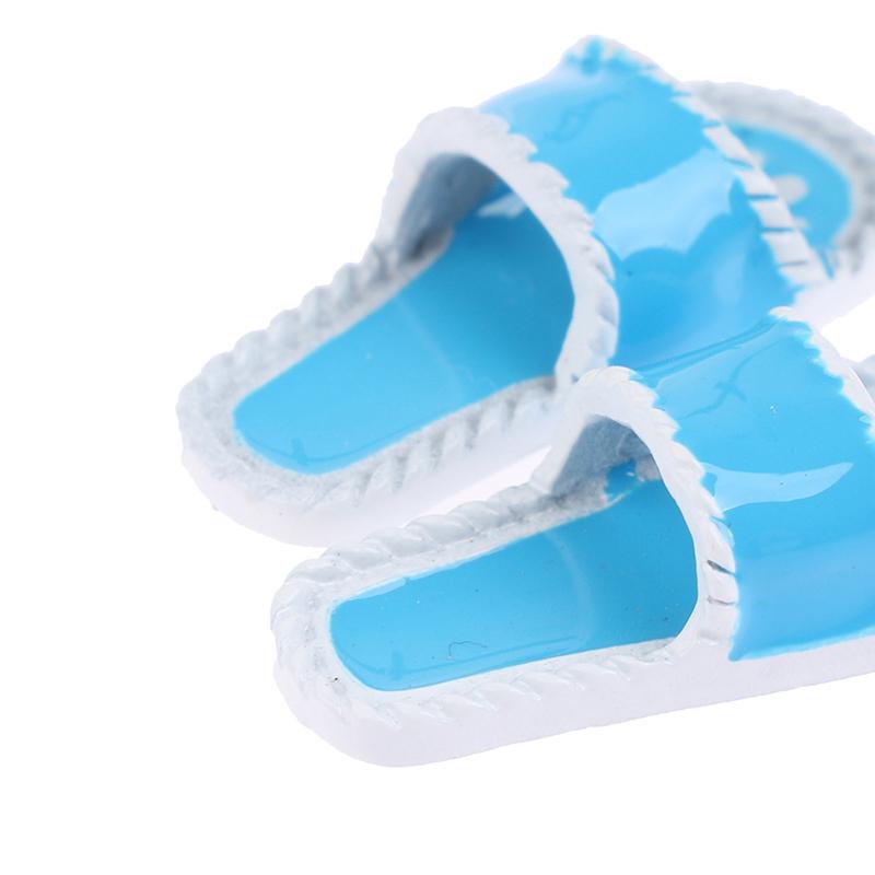 1/12 Scale Dollhouse Miniature Mini Slipper For Doll Shoes Accessories