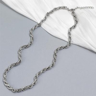 Trendy Hip -hop Necklace Boys Dual -weaving Chain Twist Rope Necklace