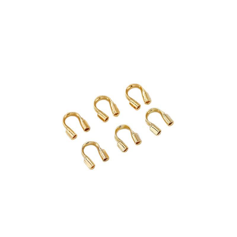 14K Gold-Filled U-Shaped Tube Clasp for DIY Bracelet/Necklace Jewelry