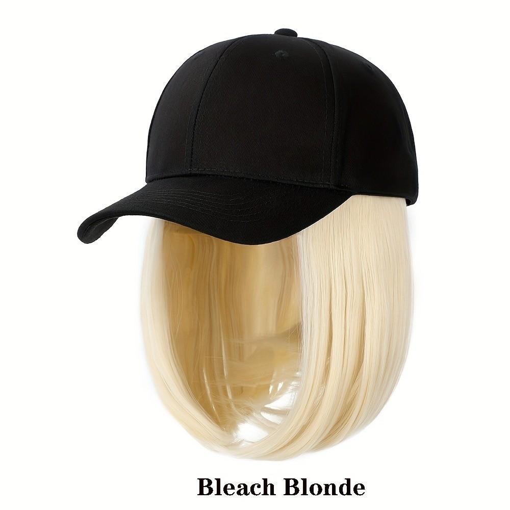 Cappellino Parasole Cappellino da Baseball con Estensione Capelli Parrucca Regolabile Nera Marrone per Donne