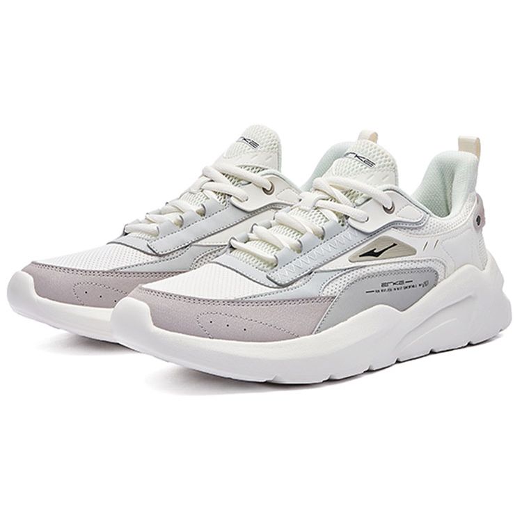 Hongxing Erke Summer Adventure Simple Fashion Trendy Couple Low-Top Casual Shoes Men Sneakers White Gray 51122102169-001