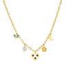 316L Stainless Steel Creative Design 5-Leaf Flower Hollow Heart Butterfly Dragonfly Necklace Women Classic Neck Chain