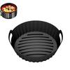 Reusable Air Fryer Basket Foldable Round Baking Tray New Silicone Cooking Tray Air Fryer Cooking