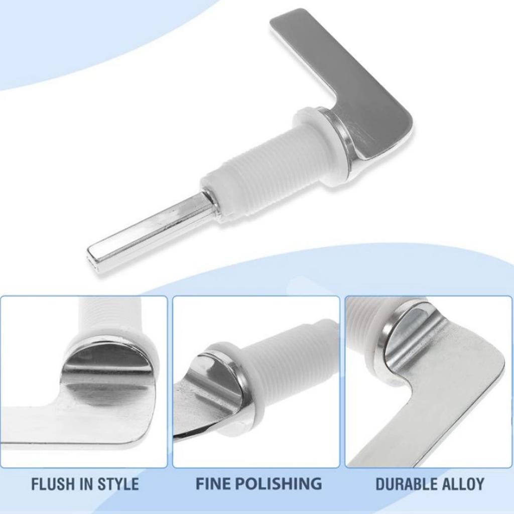 Zinc Alloy Toilet Flush Handle Toilet Handle Replacement Flush Lever Repair Replace Tank Flushers Handle Easy to Install