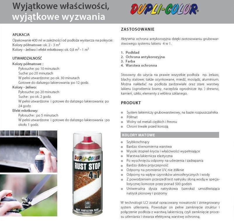 Spray Rust Stop 4W1 Akryl 400Ml Ral 7035 Półmat