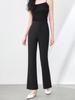Fashionable High-Waisted Slimming Women's Summer Casual Flared Pants with Super Elasticity