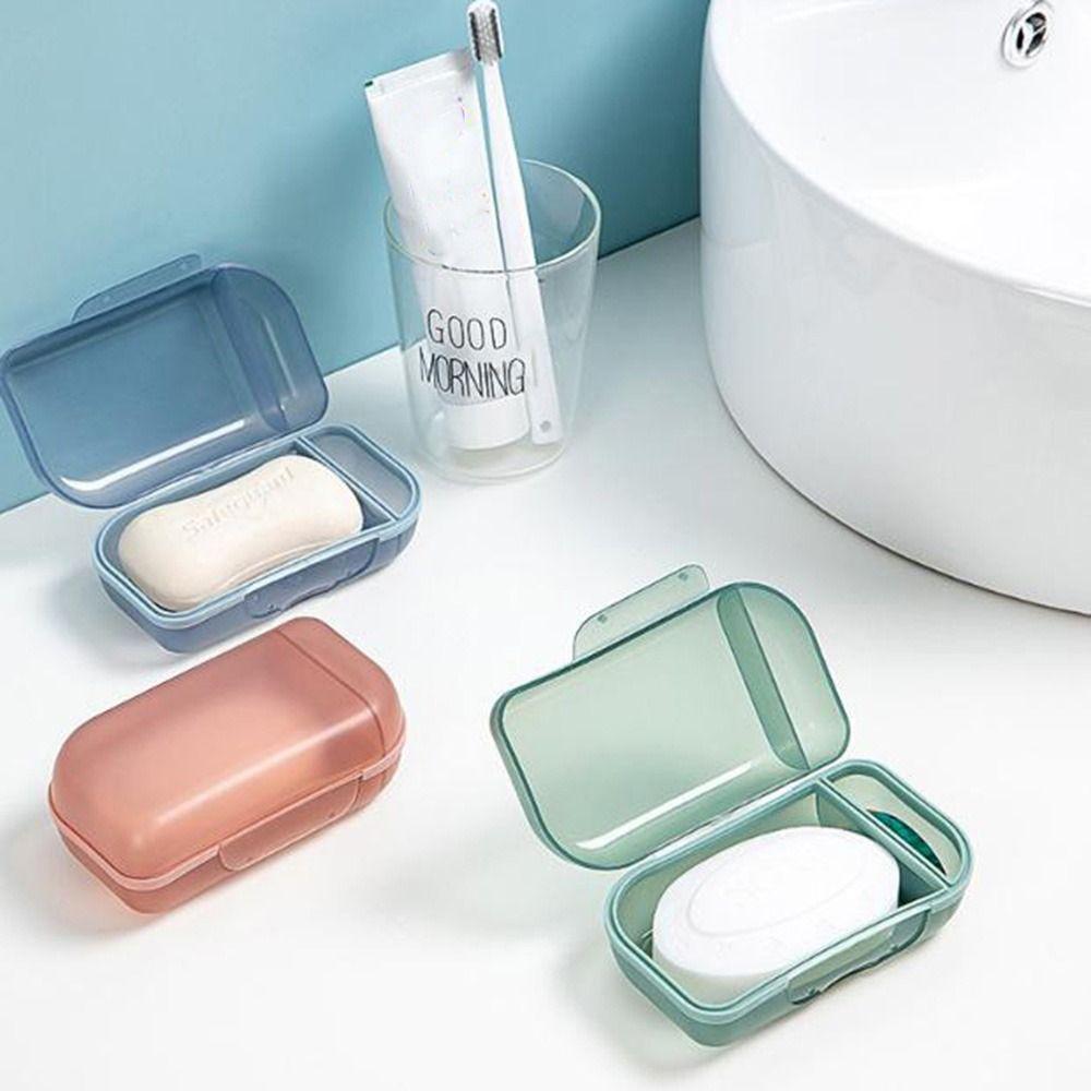 Waterproof Soap Dishes Organizer Sealed Soap Container Durable Square Travel Soap Box  for Home