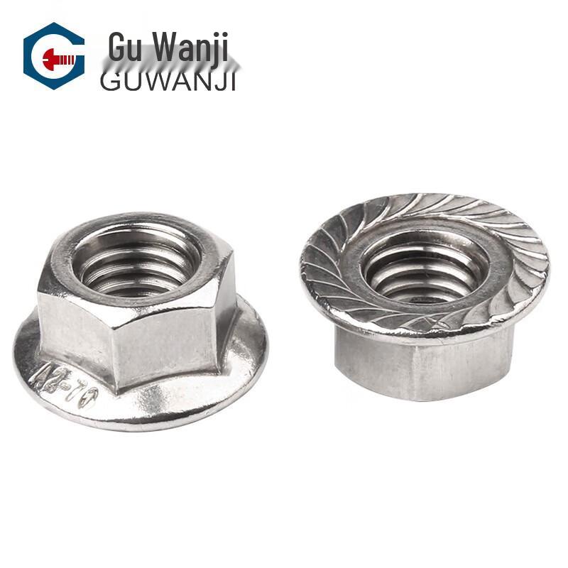 GUWANJI 304 Stainless Steel Hex Flange Nut