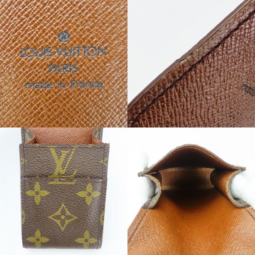 Used LOUIS VUITTON Cigarette Case Etui Cigarette M63024 Monogram Brown Accessory