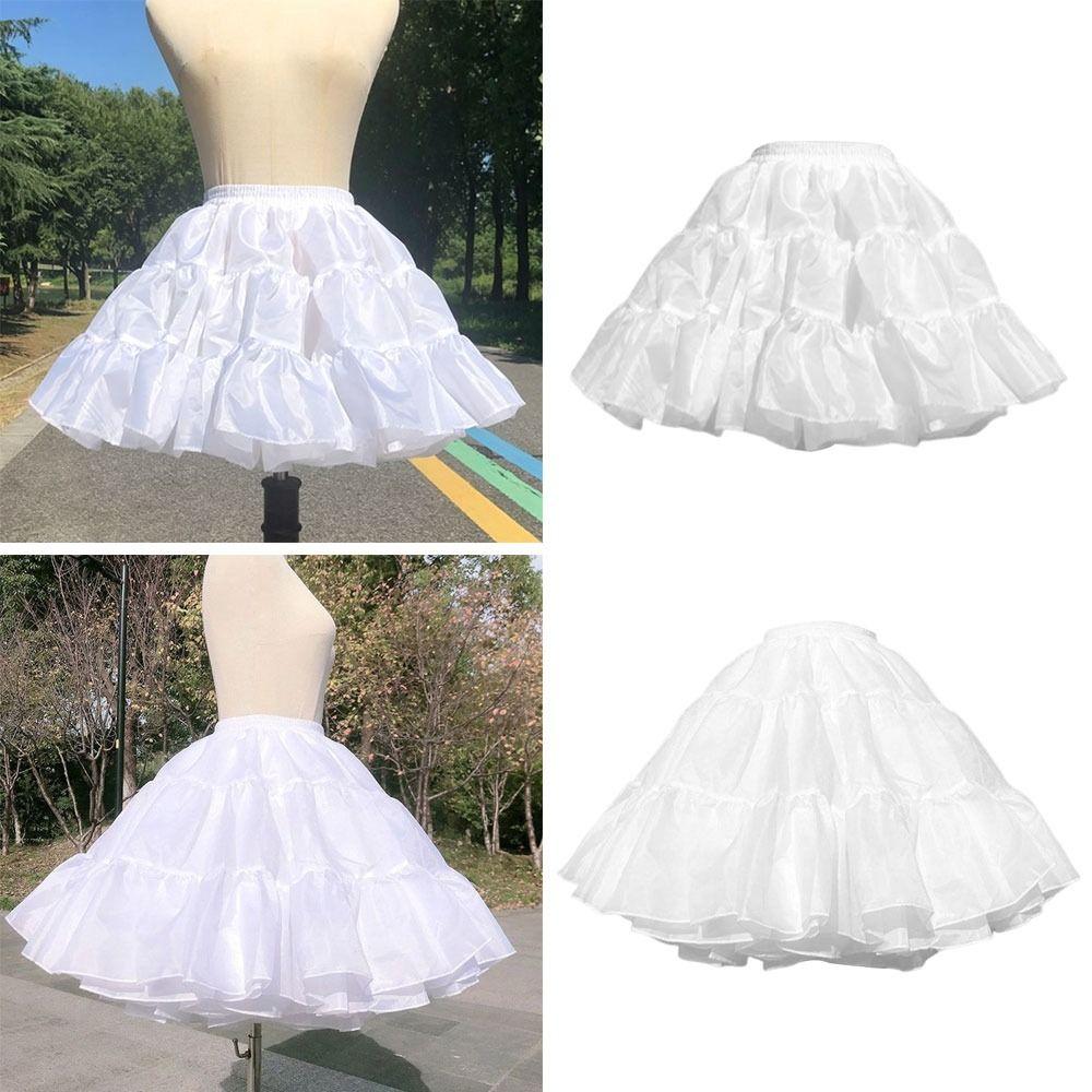 Jupe de dessous blanche Crinoline Lolita Robe de bal Jupons Mode Jupe crinoline Femmes Filles