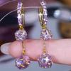 Elegant Zircon Ball Tassel Earrings with a Luxurious Design for All Occasions