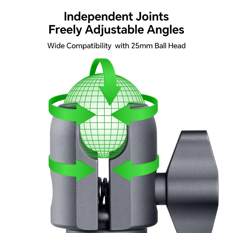 FANAUE Supporto per Telefono Cellulare da Moto Manubrio Estensione Cerchio Testa Sferica Base Fotocamera Sportiva Smontaggio Rapido Antifurto