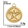 6pcs High Quality Stainless Steel Charm Star Pendants For Jewelry Making Supplies Pentagram Accessories DIY Keychian Charms Bulk