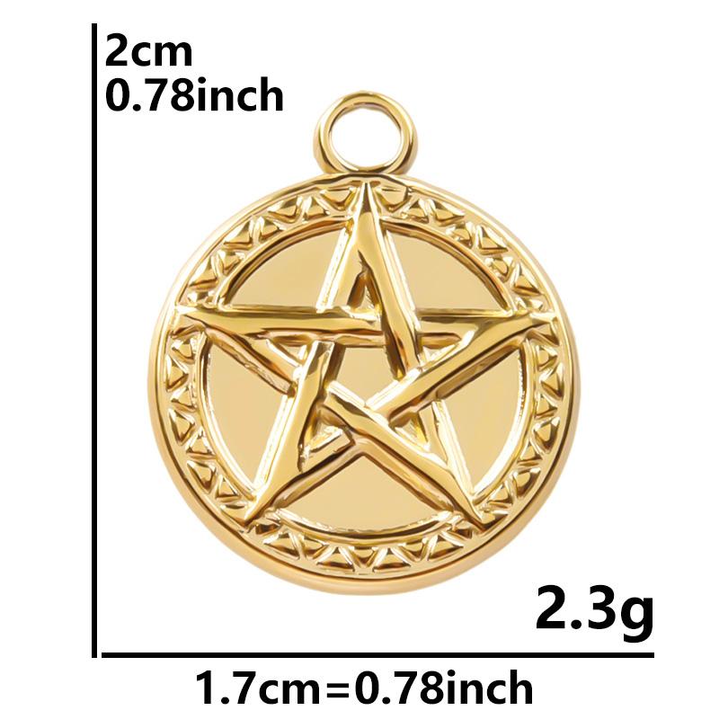 6pcs High Quality Stainless Steel Charm Star Pendants For Jewelry Making Supplies Pentagram Accessories DIY Keychian Charms Bulk