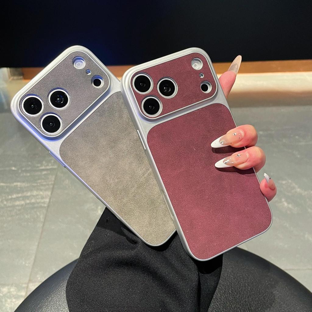 Apple 16 Skin-Feel Lambskin iPhone 17ProMax Drop-Proof Full-Coverage Case