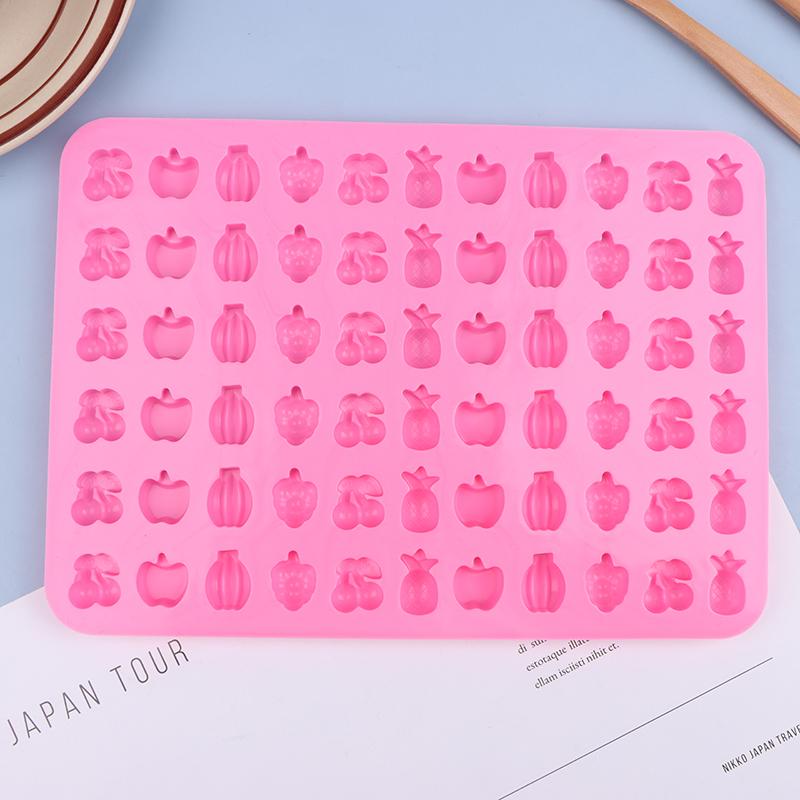 66 Holes Pineapple Candy Fudge Silicone Mold Mini Chocolate Ice Cube Tray Fruit Non-Stick Soft Jelly Mold
