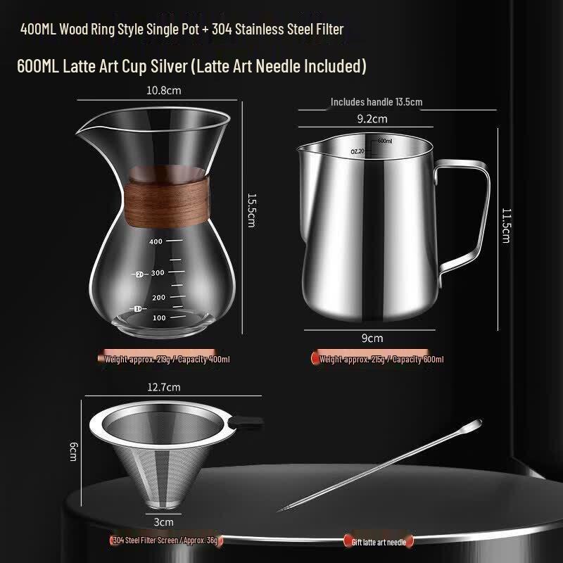 Hand-Pour Coffee Glass Server Pot