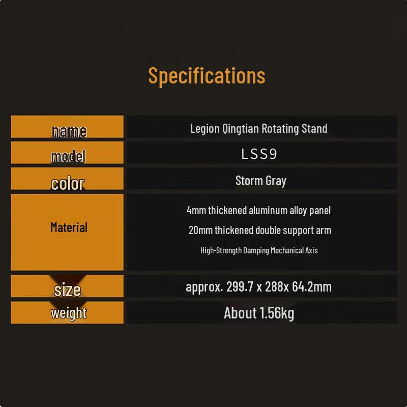 Lenovo Legion LSS9 Drehbarer Aluminium Laptopständer