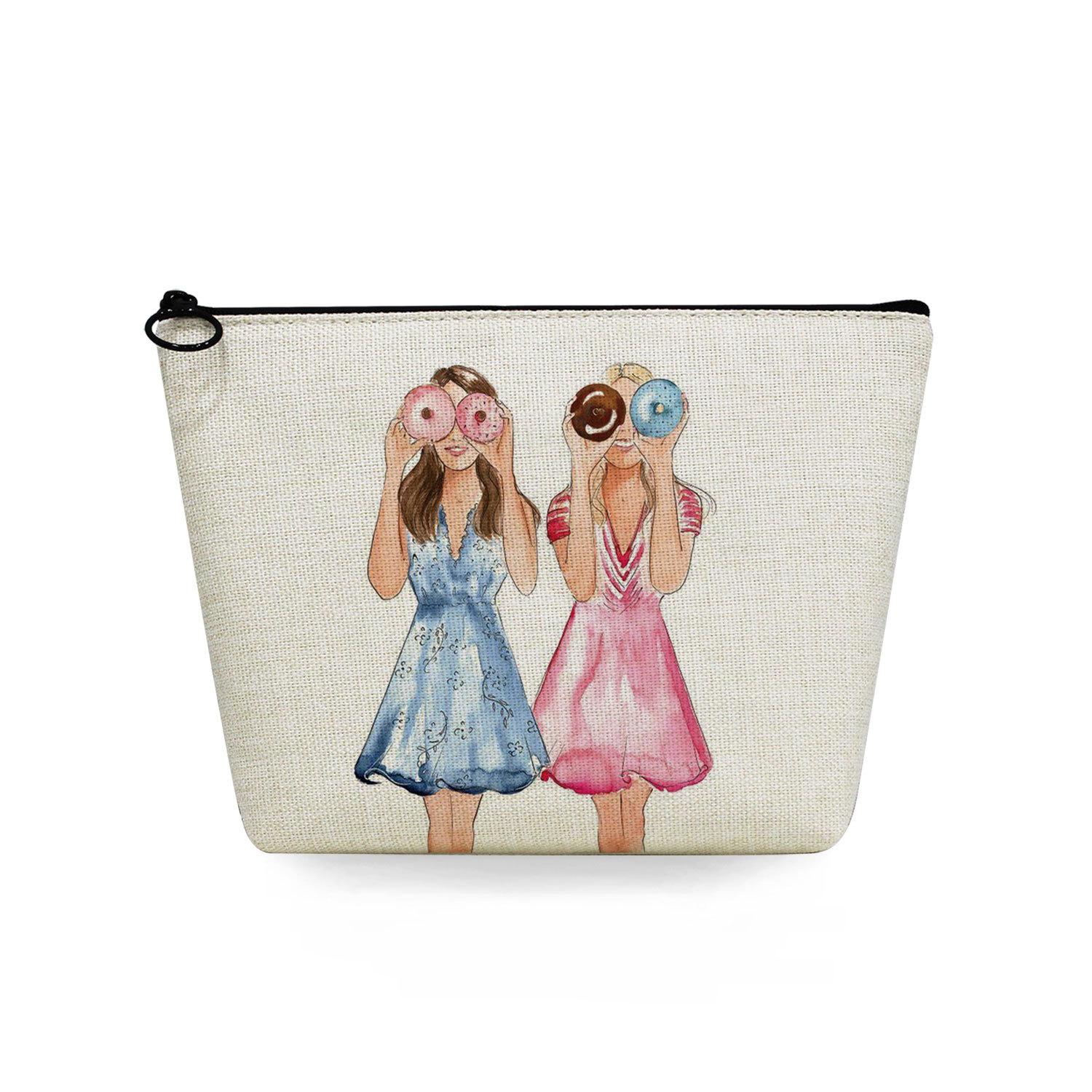 

Women Sisters Print Cosmetic Bag Toiletries Organize Travel Storage Case 6726 KTB