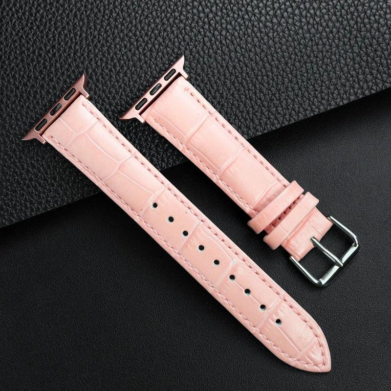 Leather Band Strap for Apple Watch Band Ultra 2 49mm 10 9 8 7 46 45 41mm High Quality for IWatch Series 6 SE 5 4 44 40mm Correa