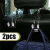 2pcs Car Back Seat Hook Bling Rhinestones Crystal Handbag Hanger Holder Accessories Auto SUV Coat Hanger Car Styling Universal