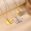 Stainless Steel My Little Star Engrave Book Pendant Necklace For Daughter Love Openable With 7 Pages Gift Women's Sweater Chain