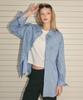 CITTA Pearl Button Stripe Over Shirt_Ctt385(Blue)